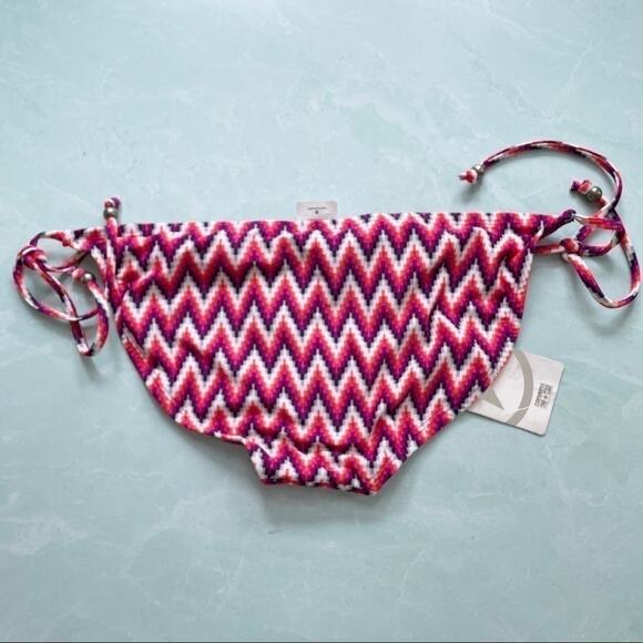 CONVERSE zig zag pattern tie sides bikini bottom M - Picture 3 of 6